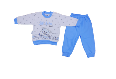 Wholesale Baby Boys 2-Piece Pajama Set 3-9M Hoppidik 2017-2204 Blue