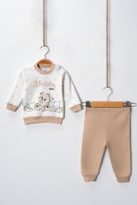 Wholesale Baby Boys 2-Piece Pajama Set 3-9M Hoppidik 2017-2204 Beige