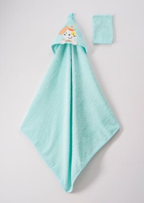 Wholesale Baby Boys 2-Piece Set with Scrub Mitt and Towel 75x80 Ramel Kids 1072-352 Мятно-зеленый