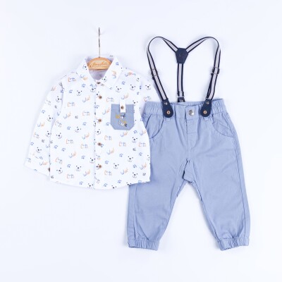 Wholesale Baby Boys 2-Piece Shirt and Pants Set 3-12M Minibombili 1005-6674 - 2