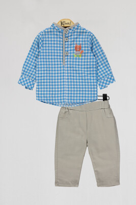 Wholesale Baby Boys 2-Piece Shirt and Pants Set 6-18M Kumru Bebe 1075-4032 - 2