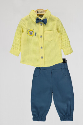 Wholesale Baby Boys 2-Piece Shirt and Pants Set 6-18M Kumru Bebe 1075-4052 - 2