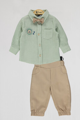 Wholesale Baby Boys 2-Piece Shirt and Pants Set 6-18M Kumru Bebe 1075-4052 - 5