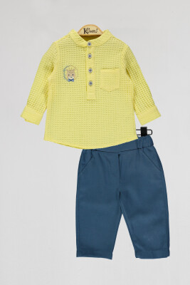 Wholesale Baby Boys 2-Piece Shirt and Pants Set 6-18M Kumru Bebe 1075-4054 - Kumru Bebe (1)