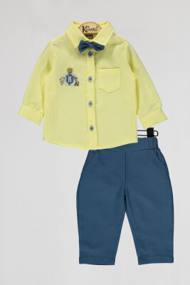 Wholesale Baby Boys 2-Piece Shirt and Pants Set 6-18M Kumru Bebe 1075-4076 - 2