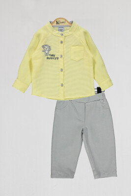 Wholesale Baby Boys 2-Piece Shirt and Pants Set 6-18M Kumru Bebe 1075-4077 - Kumru Bebe (1)