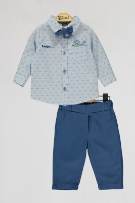 Wholesale Baby Boys 2-Piece Shirt and Pants Set 6-18M Kumru Bebe 1075-4084 - Kumru Bebe (1)