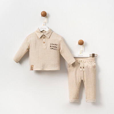 Wholesale Baby Boys 2-Piece Shirt and Pants Set 9-24M Cumino 1014-CMN3528 - Cumino