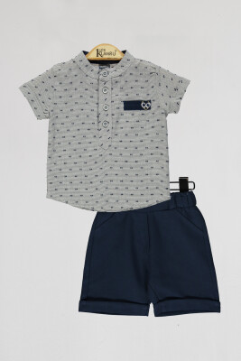 Wholesale Baby Boys 2-Piece Shirt and Shorts 6-18M Kumru Bebe 1075-4083 - Kumru Bebe