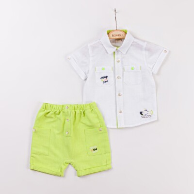 Wholesale Baby Boys 2-Piece Shirt and Shorts Set 3-12M Minibombili 1005-6741 - 2