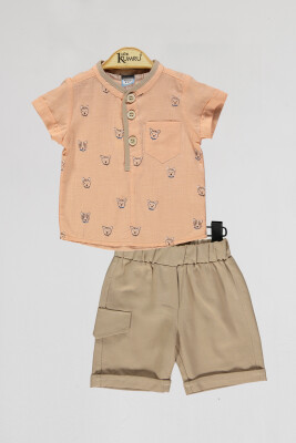 Wholesale Baby Boys 2-Piece Shirt and Shorts Set 6-18M Kumru Bebe 1075-4027 - 5