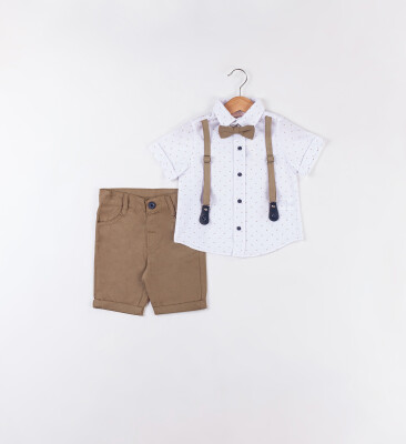 Wholesale Baby Boys 2-Piece Shirt and Shorts Set 6-24M Gold Class 1010-1329 - 3