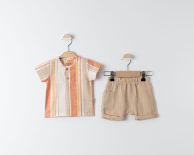 Wholesale Baby Boys 2-Piece Shirt and Shorts Set 6-24M Miniworld 1003-18378 - 2