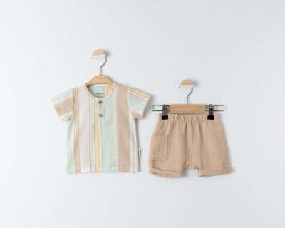 Wholesale Baby Boys 2-Piece Shirt and Shorts Set 6-24M Miniworld 1003-18378 - 3
