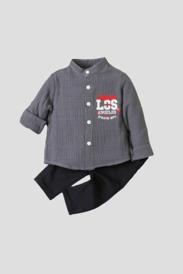 Wholesale Baby Boys 2-Piece Shirt Set with Pants 9-24M Kidexs 1026-35068 - Kidexs (1)