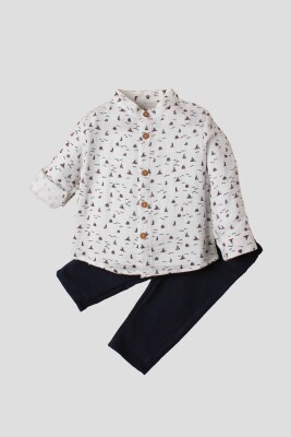 Wholesale Baby Boys 2-Piece Shirt Set with Pants 9-24M Kidexs 1026-35069 - Kidexs