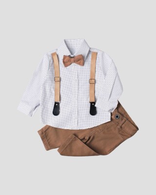 Wholesale Baby Boys 2-Piece Shirt Set with Pants and Bowtie 6-24M Kidexs 1026-35045 - Kidexs