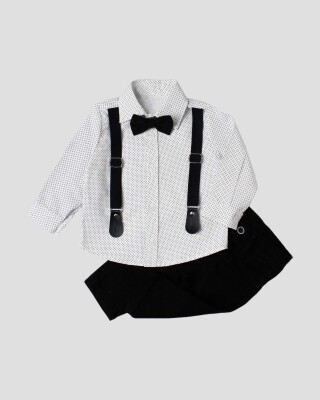 Wholesale Baby Boys 2-Piece Shirt Set with Pants and Bowtie 6-24M Kidexs 1026-35045 - Kidexs (1)
