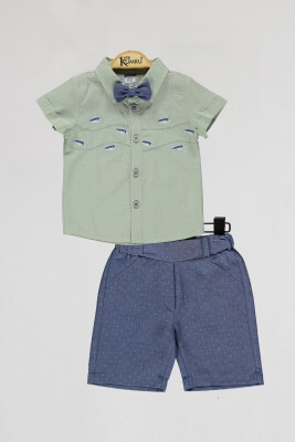 Wholesale Baby Boys 2-Piece Shirts and Shorts Set 6-18M Kumru Bebe 1075-4018 - Kumru Bebe