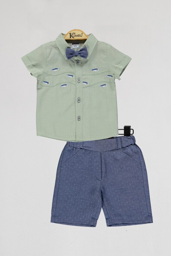 Wholesale Baby Boys 2-Piece Shirts and Shorts Set 6-18M Kumru Bebe 1075-4018 - 6