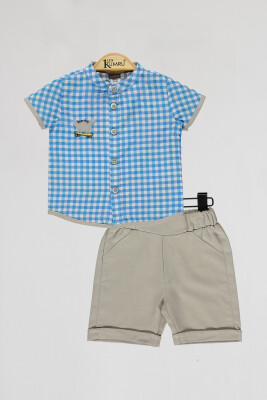 Wholesale Baby Boys 2-Piece Shirts and Shorts Set 6-18M Kumru Bebe 1075-4037 - 2