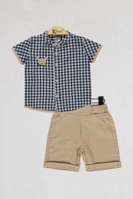 Wholesale Baby Boys 2-Piece Shirts and Shorts Set 6-18M Kumru Bebe 1075-4037 - 4
