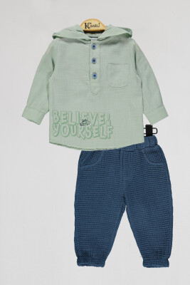 Wholesale Baby Boys 2-Piece Shirts and Shorts Set 6-18M Kumru Bebe 1075-4111 - 5