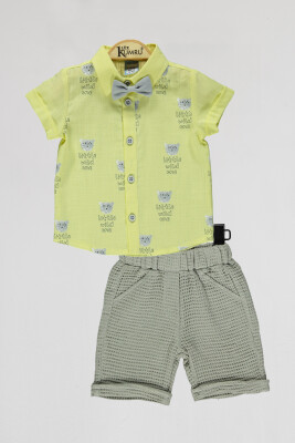 Wholesale Baby Boys 2-Piece Shirts and Shorts Set 6-18M Kumru Bebe 1075-4129 - 2
