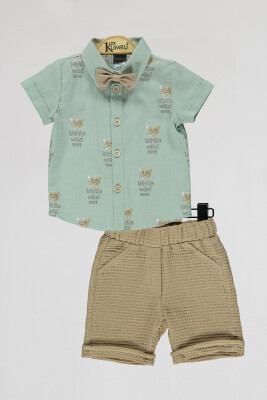 Wholesale Baby Boys 2-Piece Shirts and Shorts Set 6-18M Kumru Bebe 1075-4129 - 5