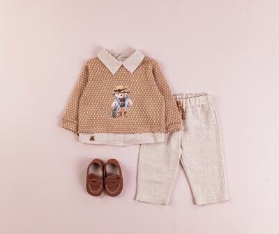 Wholesale Baby Boys 2-Piece Sweater and Pants Set 3-12M BabyRose 1002-4356 - 2