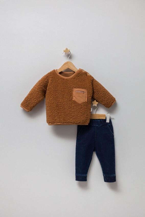 Wholesale Baby Boys 2-Piece Sweatshirt and Pants Set 6-24M Tongs 1028-4884 - 1