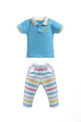 Wholesale Baby Boys 2-Piece T-Shirt and Pants Set 3-12M Wogi 1030-WG-2105-A - Wogi