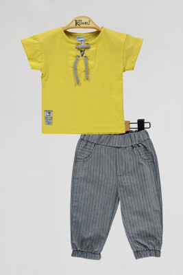 Wholesale Baby Boys 2-Piece T-Shirt and Pants Set 6-18M Kumru Bebe 1075-4119 - 2
