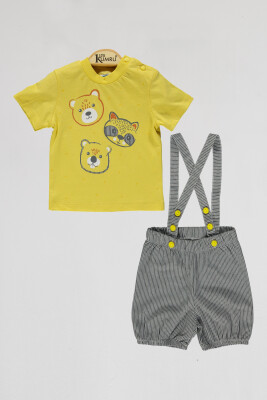 Wholesale Baby Boys 2-Piece T-Shirt and Shorts Set 6-18M Kumru Bebe 1075-4093 - 2