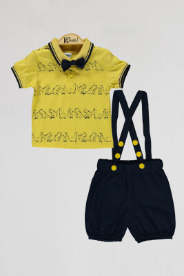 Wholesale Baby Boys 2-Piece T-shirt and Shorts Set 6-18M Kumru Bebe 1075-4094 - Kumru Bebe (1)