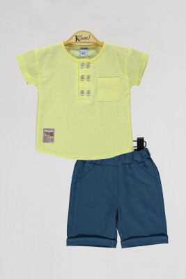 Wholesale Baby Boys 2-Piece T-Shirt and Shorts Set 6-18M Kumru Bebe 1075-4109 - Kumru Bebe (1)