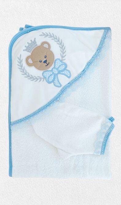 Wholesale Baby Boys 2-Piece Towel Set 0-18M Tomuycuk 1074-55088 - 1