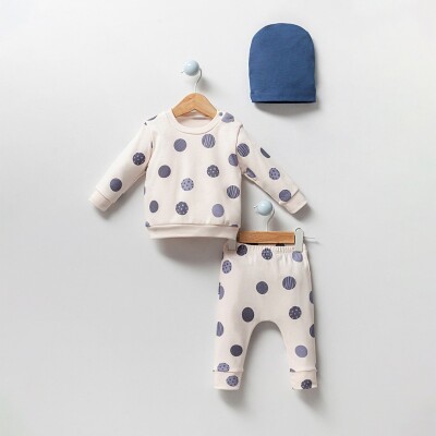 Wholesale Baby Boys 3-Piece Body, Beret and Pants Set 3-18M Bubbles 2040-7000 - Bubbles