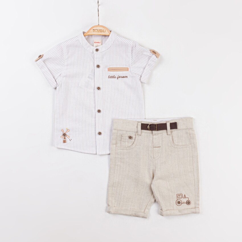 Wholesale Baby Boys 2-Pieces Shirt and Short Set 9-24M Bombili 1004-6757 - 2