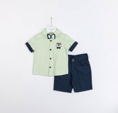 Wholesale Baby Boys 2-Pieces Shirt and Short Set 9-24M Sani 1068-9917 - Sani