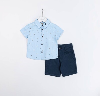 Wholesale Baby Boys 2-Pieces Shirt and Short Set 9-24M Sani 1068-9918 - 2