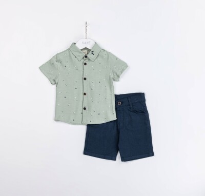 Wholesale Baby Boys 2-Pieces Shirt and Short Set 9-24M Sani 1068-9918 - 4
