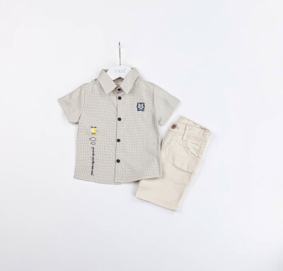 Wholesale Baby Boys 2-Pieces Shirt and Short Set 9-24M Sani 1068-9919 - 2