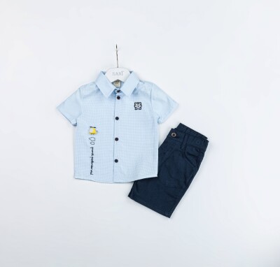 Wholesale Baby Boys 2-Pieces Shirt and Short Set 9-24M Sani 1068-9919 - Sani