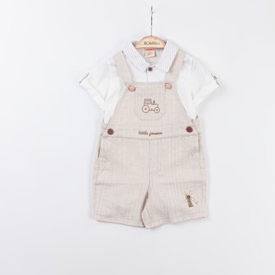 Wholesale Baby Boys 2-Pieces Shirt and Slopet Set 9-24M Bombili 1004-6758 - Bombili
