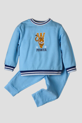 Wholesale Baby Boys 2-Pieces Sweatshirt and Pants 9-24M Kidexs 1026-35073 Blue