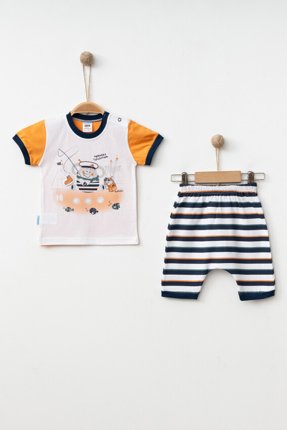 Wholesale Baby Boys 2-Pieces T-shirt and Short Set 3-9M Hoppidik 2017-2294 - 3