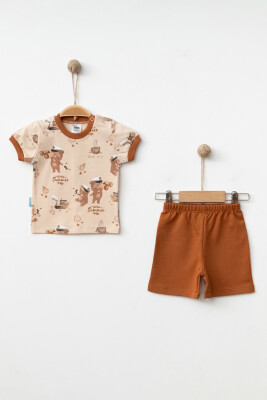 Wholesale Baby Boys 2-Pieces T-shirt and Short Set 3-9M Hoppidik 2017-2352 - Hoppidik (1)