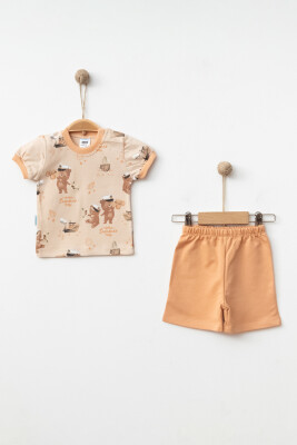 Wholesale Baby Boys 2-Pieces T-shirt and Short Set 3-9M Hoppidik 2017-2352 - Hoppidik