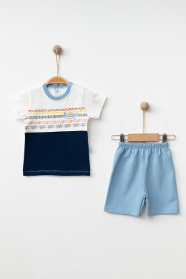 Wholesale Baby Boys 2-Pieces T-shirt and Short Set 9-18M Hoppidik 2017-2355 - Hoppidik